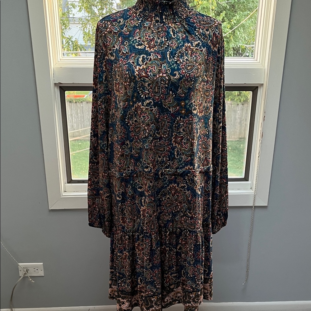 Leota Paisley Mockneck Midi Dress XXL NWT! - Picture 4 of 6
